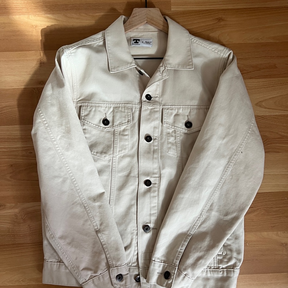 Men's Cream Denim Jacket